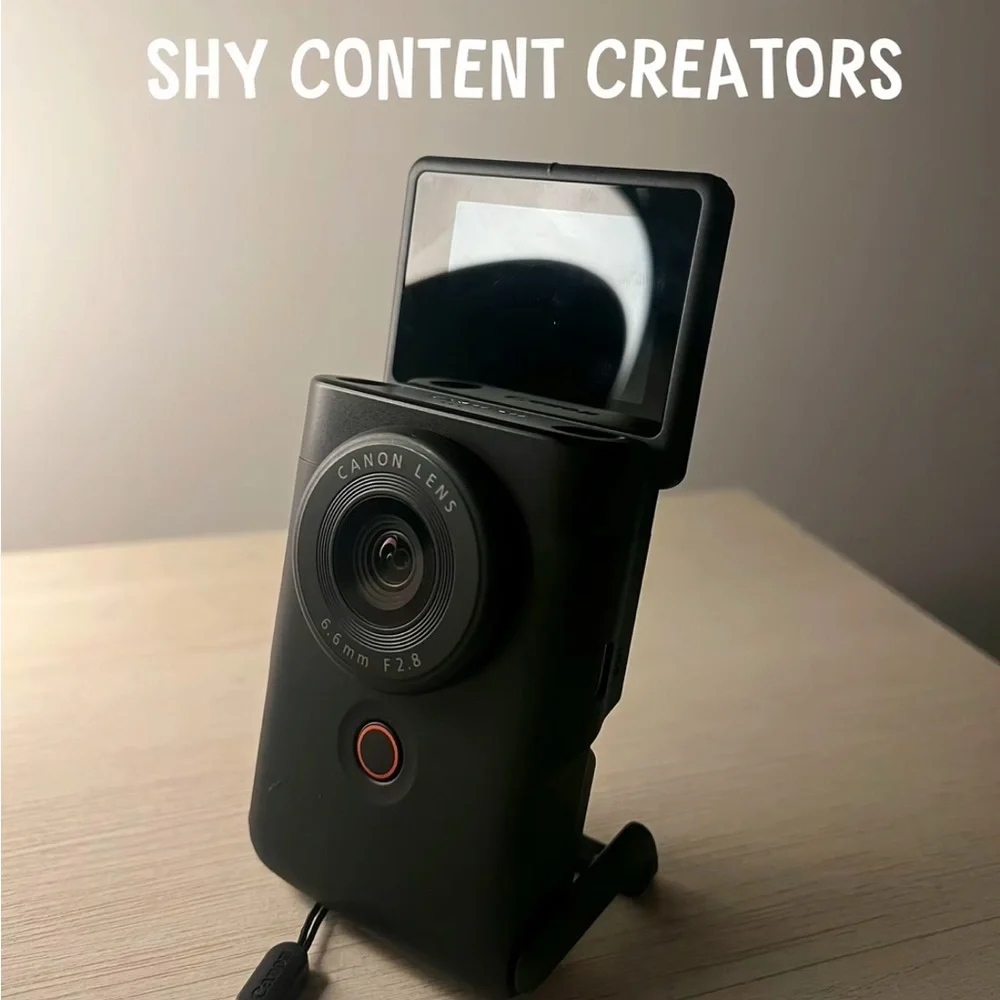 Canon Black Vlogging Camera with Flip Screen